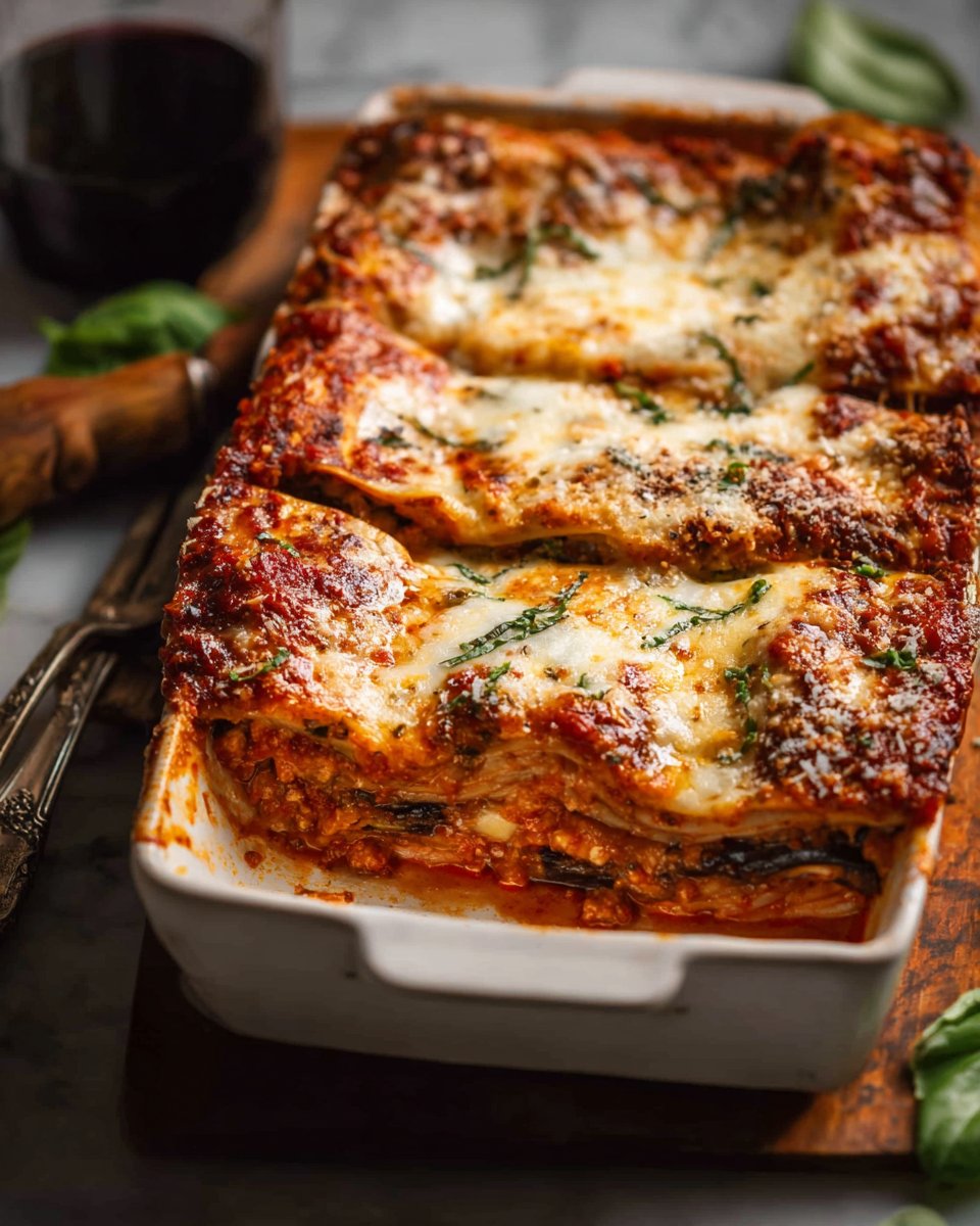 Roasted Eggplant Lasagna with Turkey