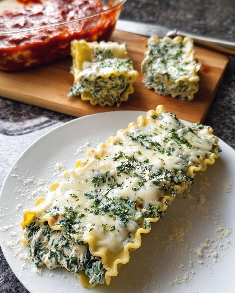 Easy Spinach Lasagna Roll-Ups