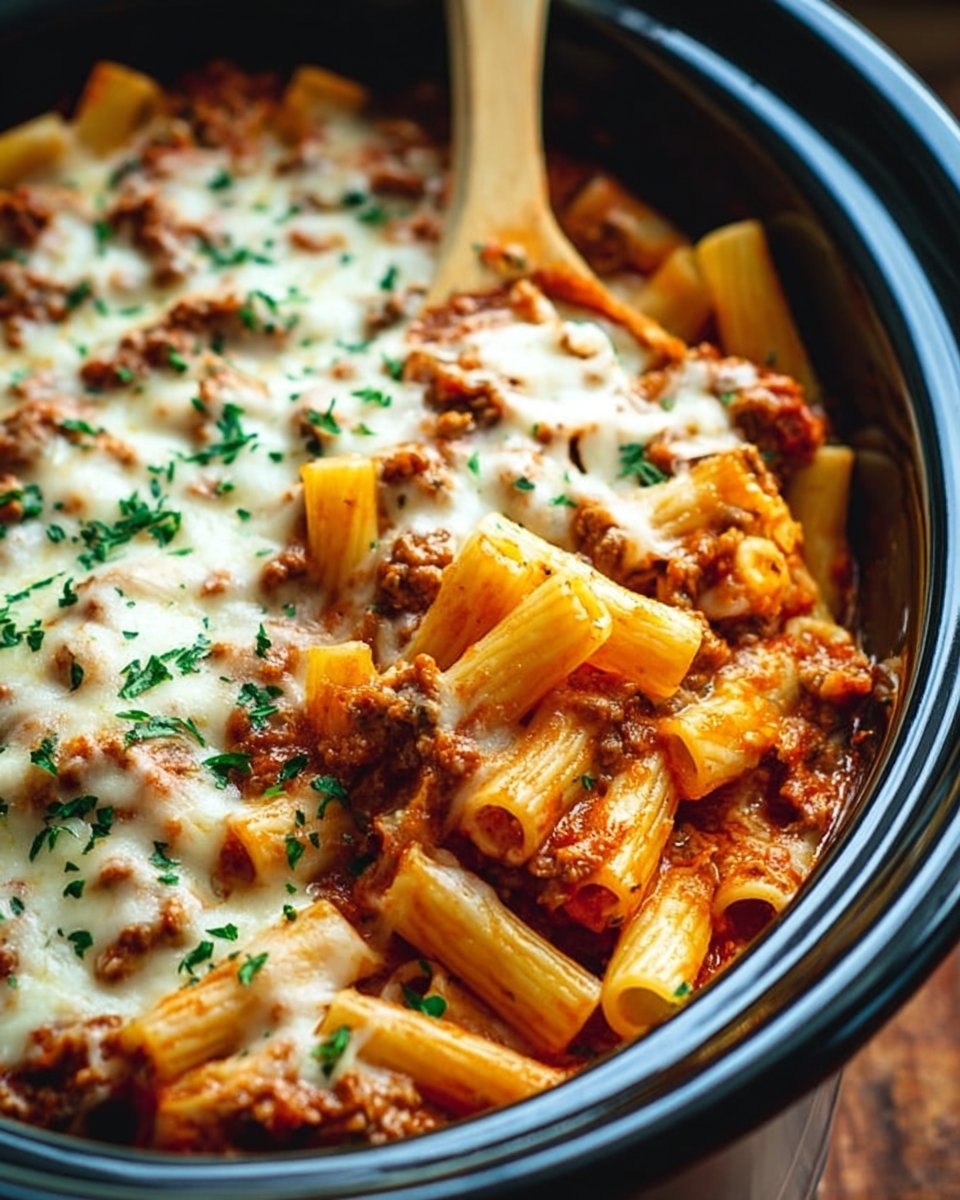 Comforting Slow Cooker Baked Ziti