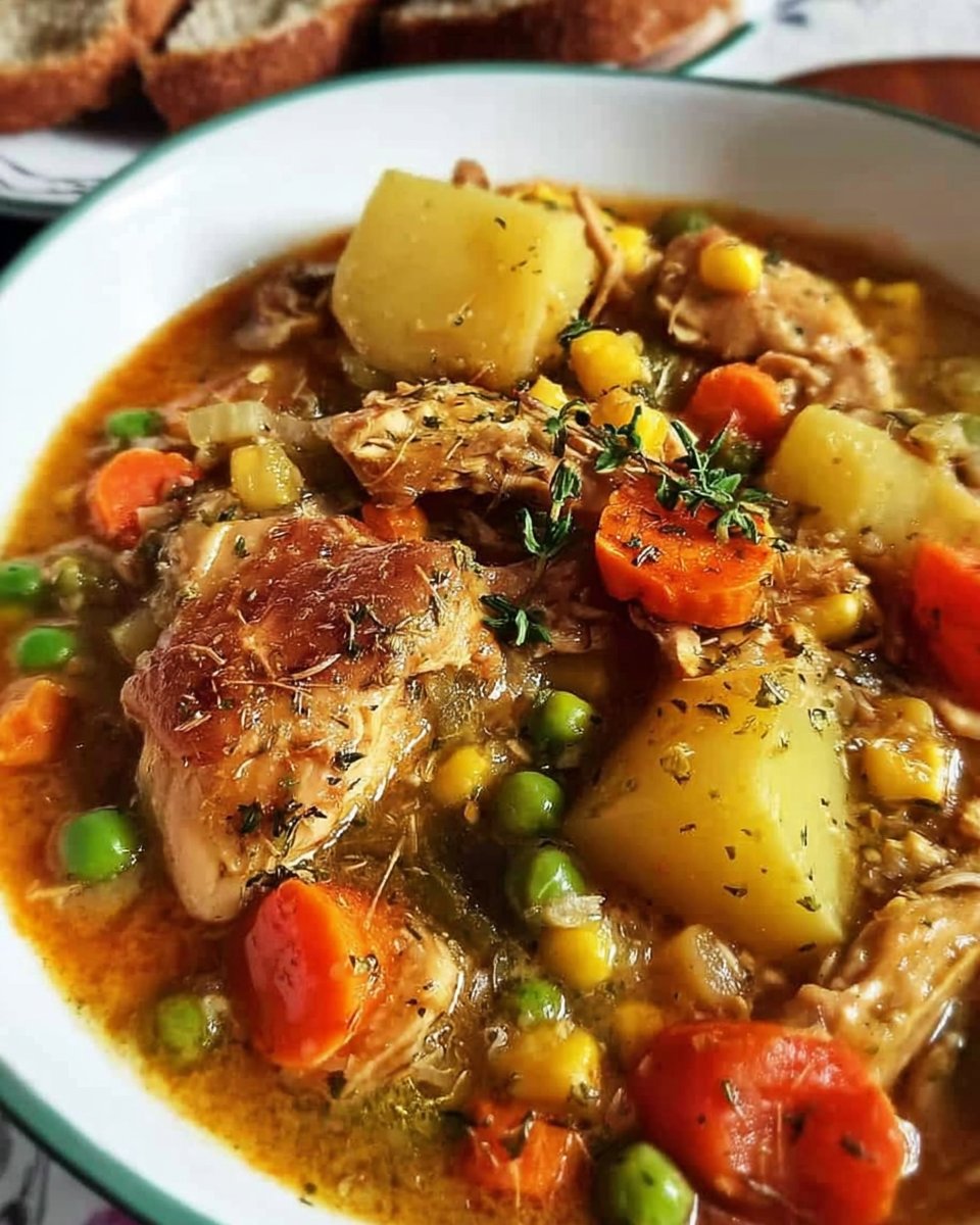Easy Slow Cooker Chicken Stew