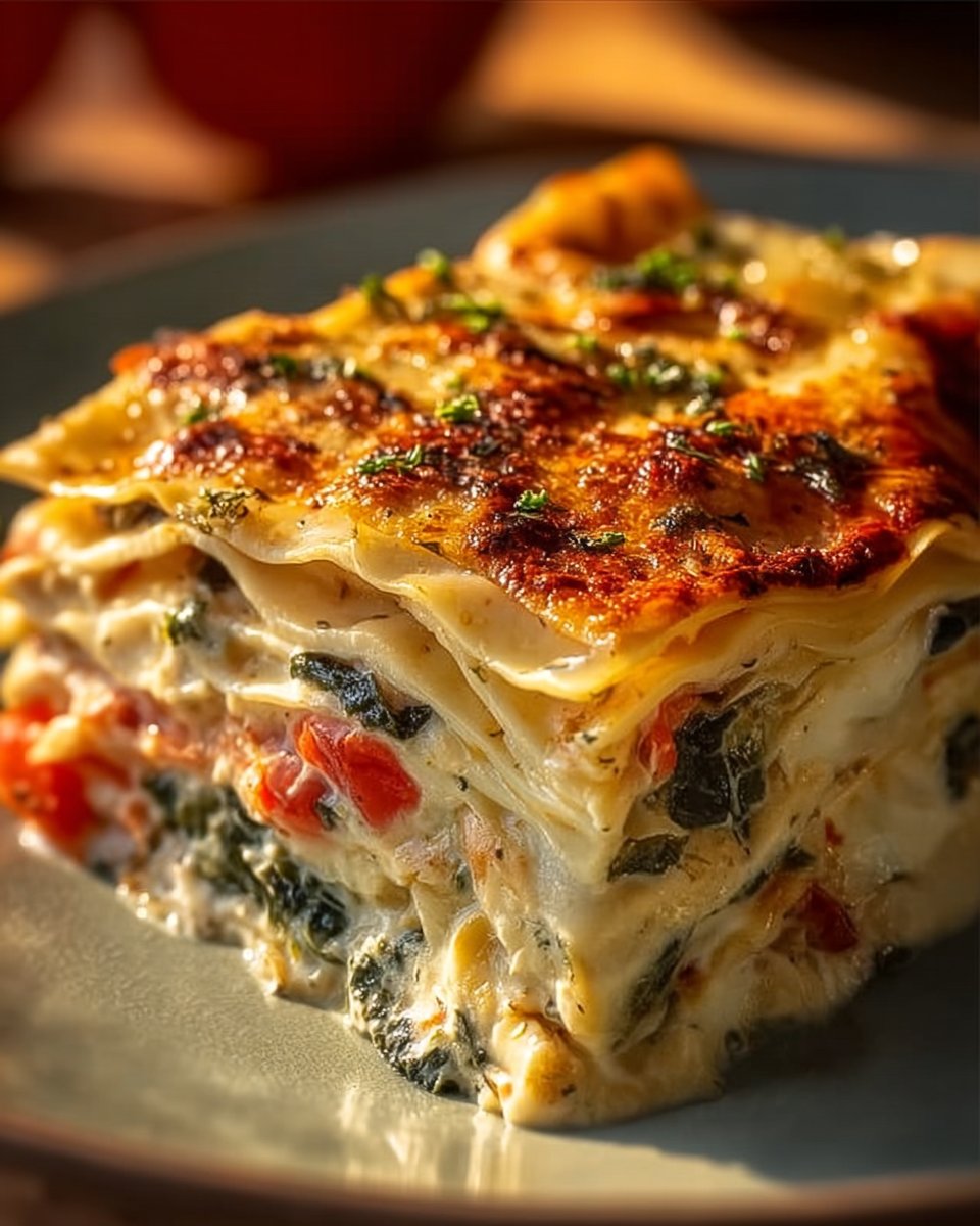 Loaded Veggie White Lasagna