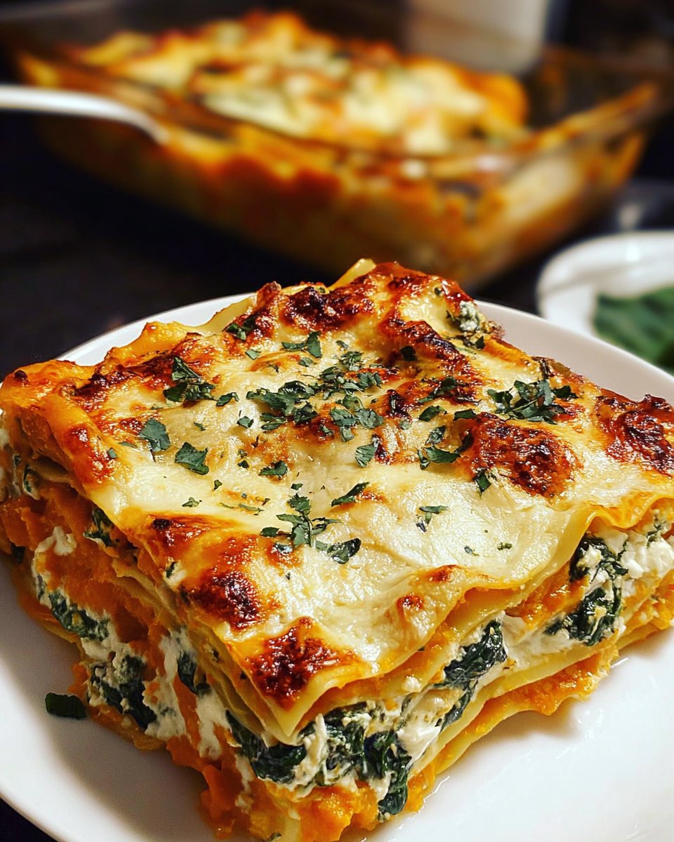 Butternut Squash and Spinach Lasagna