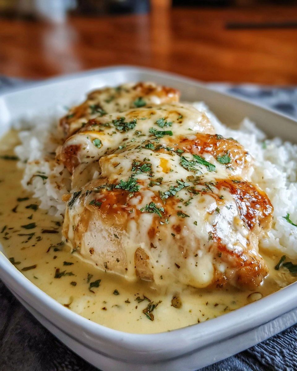 Smothered Cheesy Sour Cream Chicken