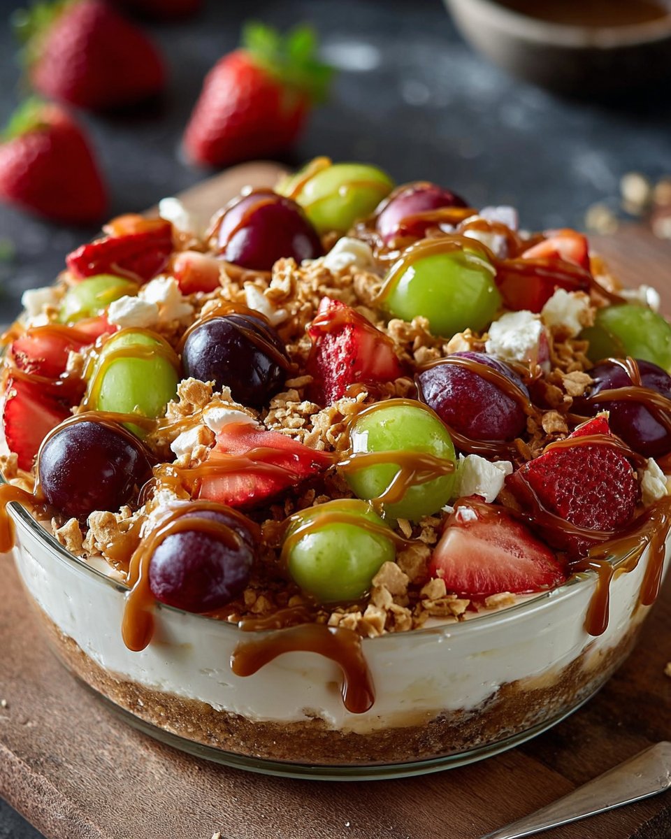 Caramel Crunch Cheesecake Fruit Salad