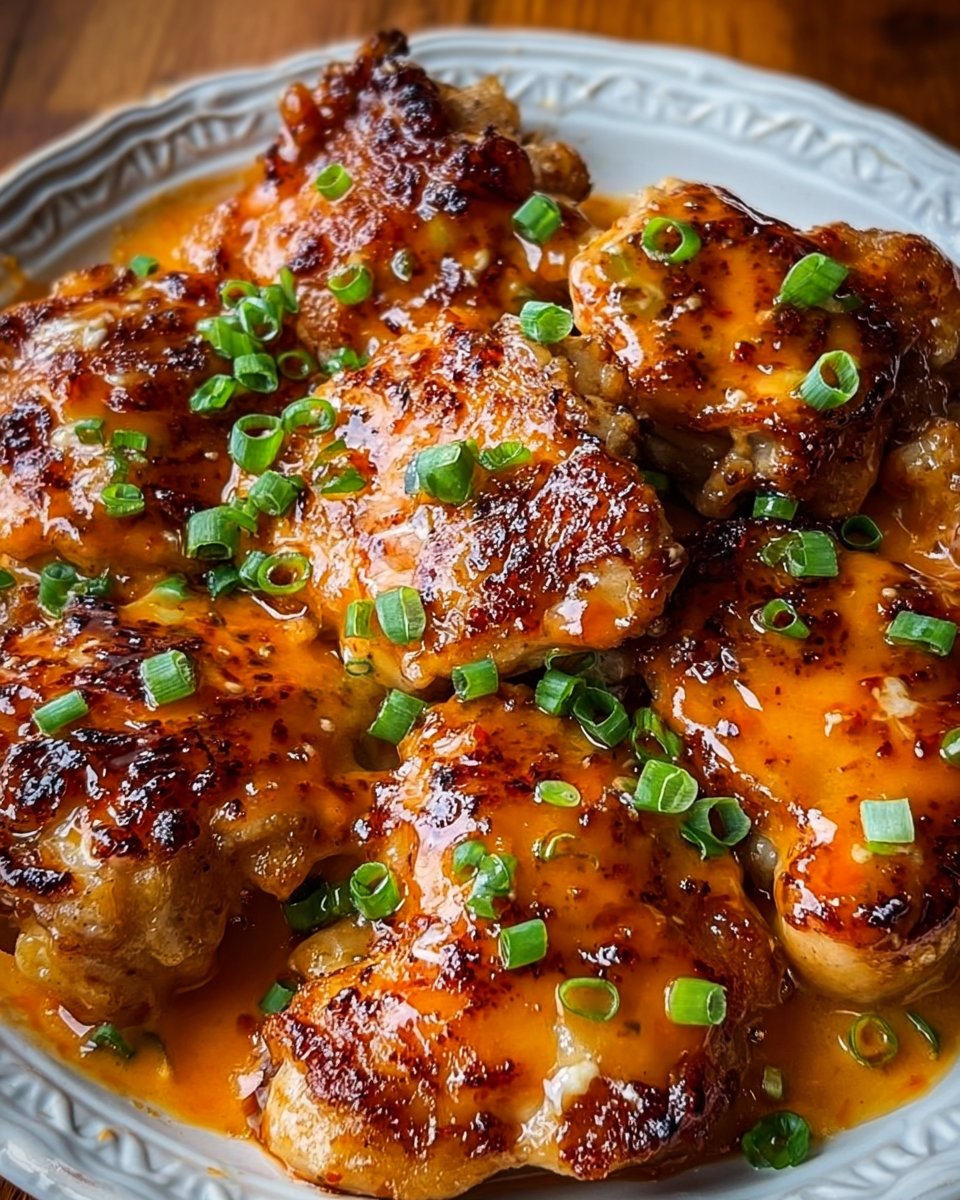 Skillet Bang Bang Chicken Thighs