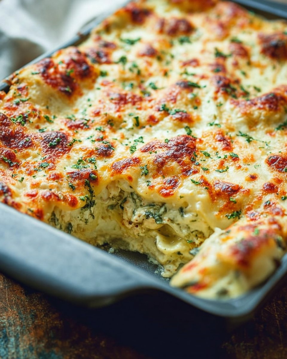 Cheesy Chicken Lasagna