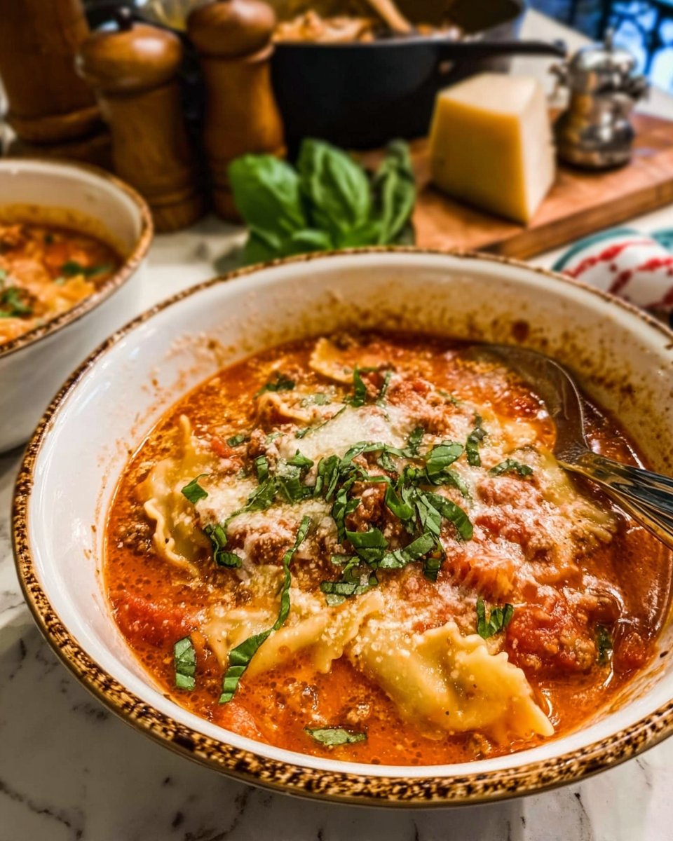 Easy Creamy Lasagna Soup