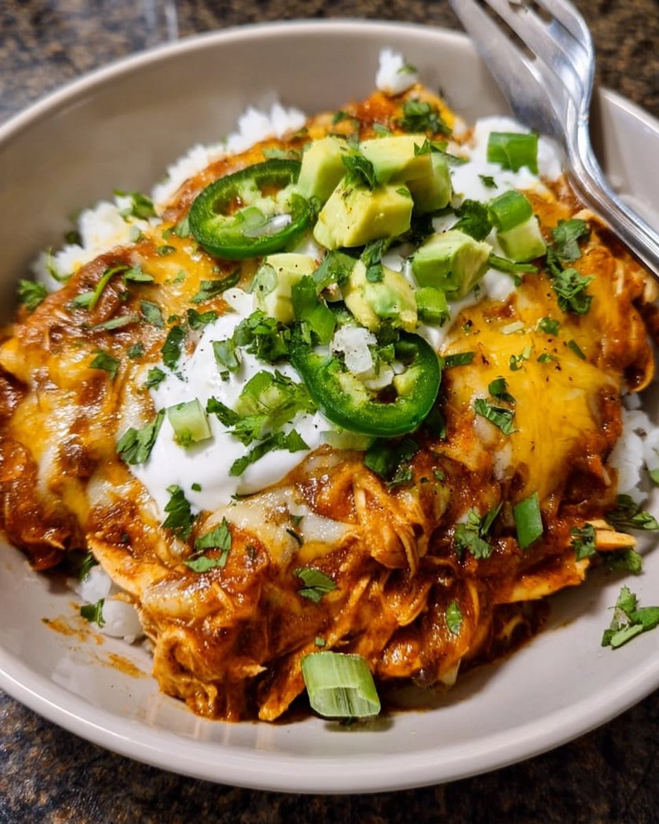 Slow Cooker Chicken Enchiladas