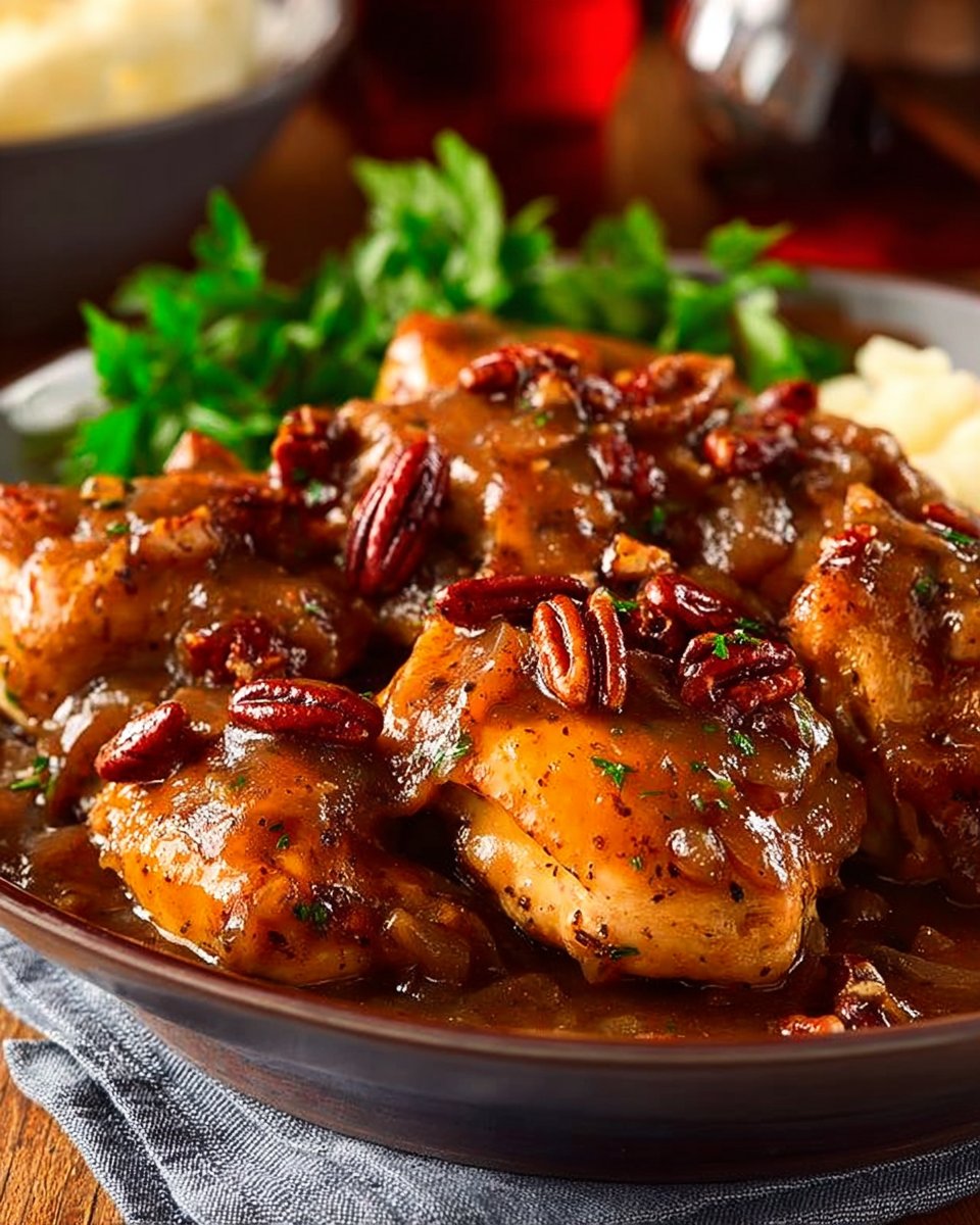 Maple Bourbon Pecan Chicken