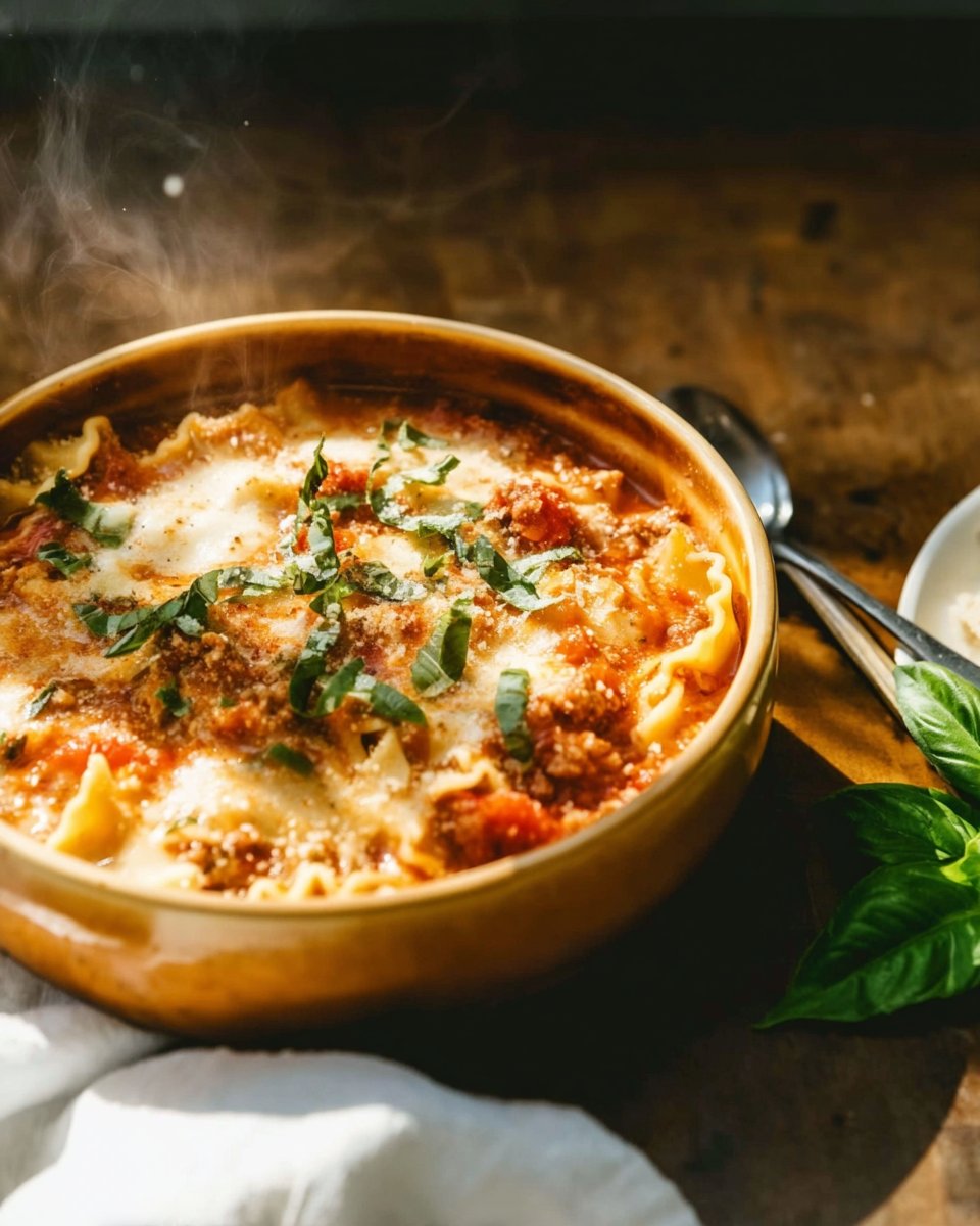 Easy Creamy Lasagna Soup