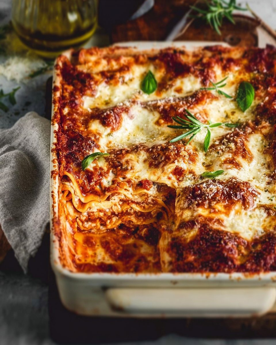 Three Cheese Lasagna (BEST Meatless Lasagna Recipe)