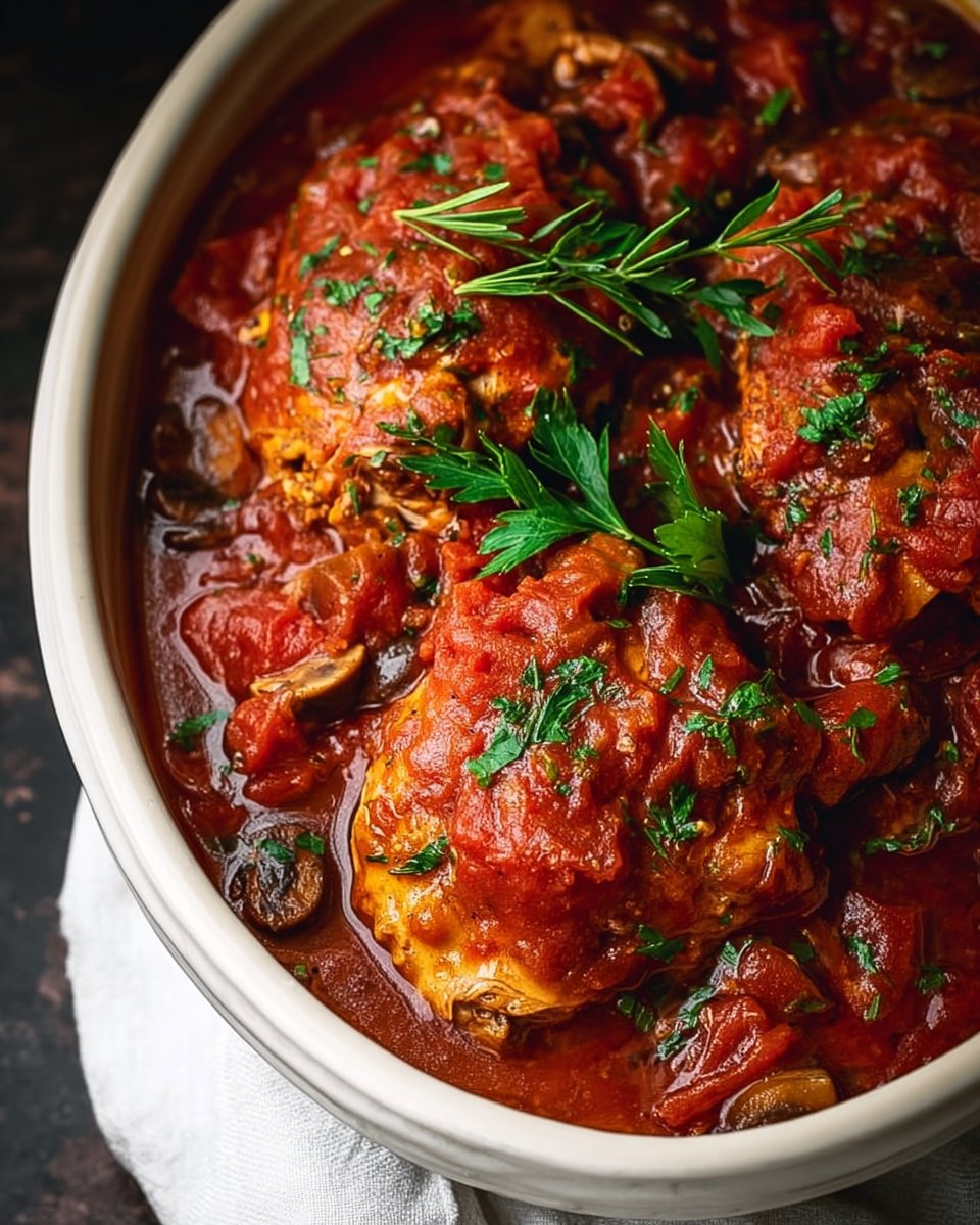 Crockpot Chicken Cacciatore