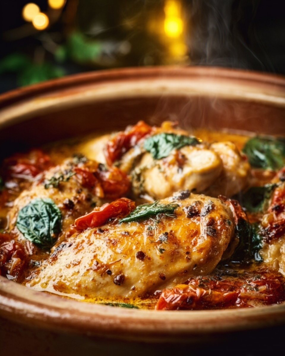 Slow Cooker Tuscan Chicken