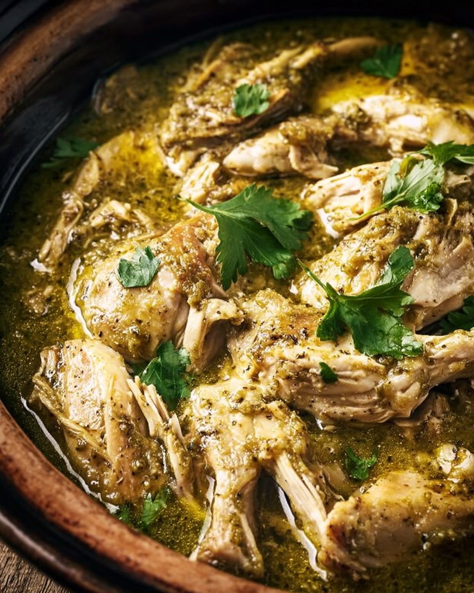 Green Salsa Crockpot Chicken