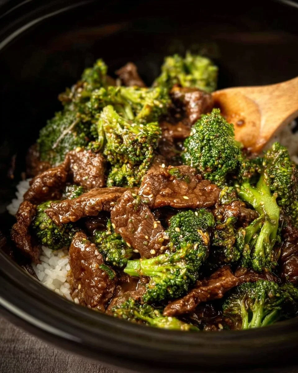 Delicious Beef and Broccoli Crock Pot meal served in a bowl