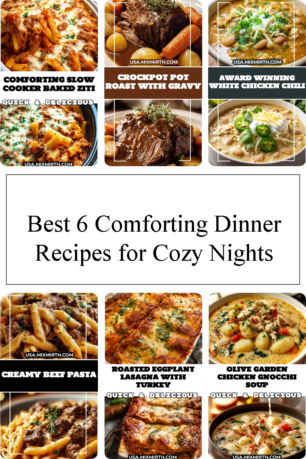 Cozy dinner recipes for warm, comforting meals on chilly nights.