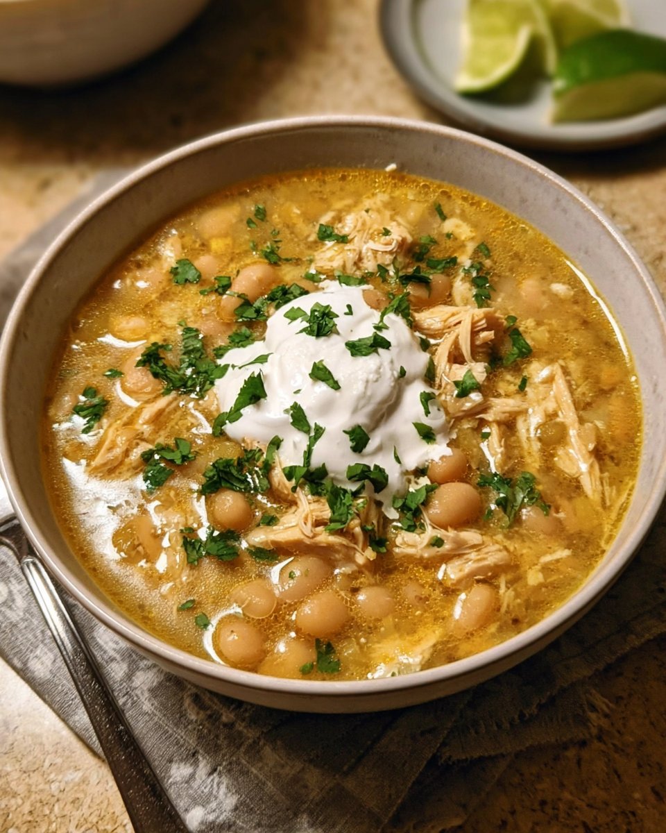 Easy Crockpot White Chicken Chili Recipe