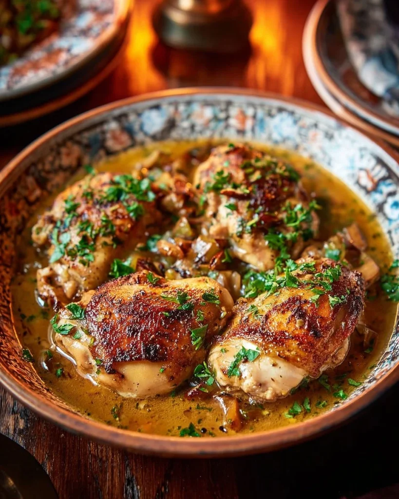 Delicious Crock Pot Marry Me Chicken served with fresh herbs and vegetables