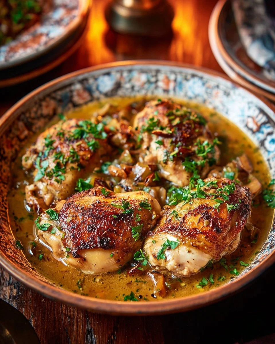 Delicious Crock Pot Marry Me Chicken served with fresh herbs and vegetables