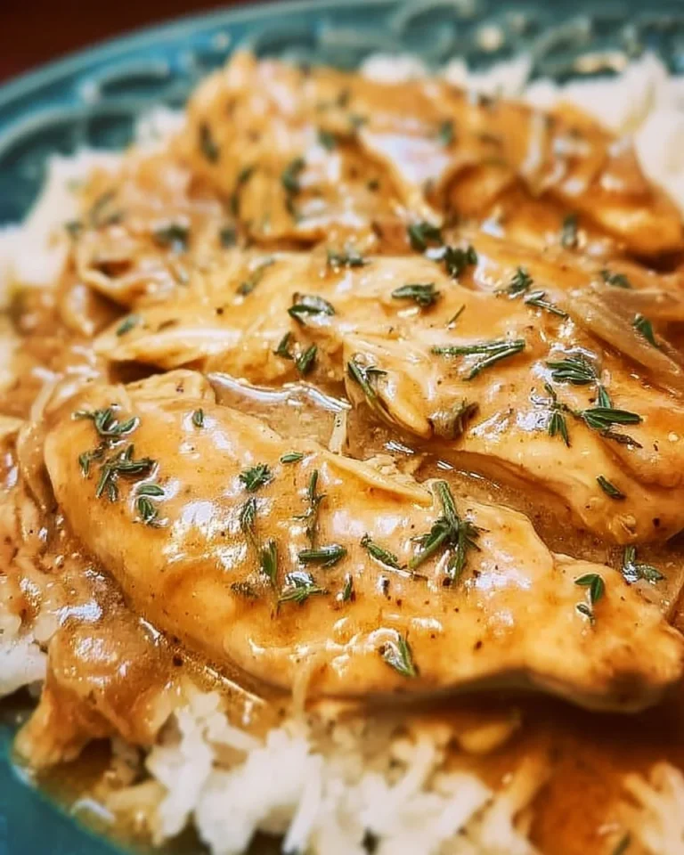 Crockpot chicken and gravy recipe featuring tender chicken and rich gravy