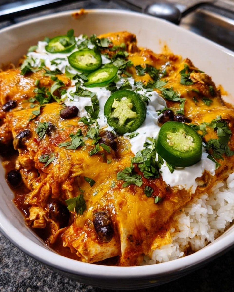 Slow Cooker Chicken Enchiladas