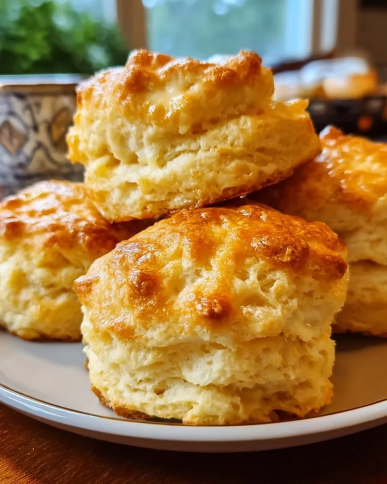 Freshly baked easy drop biscuits on a rustic table