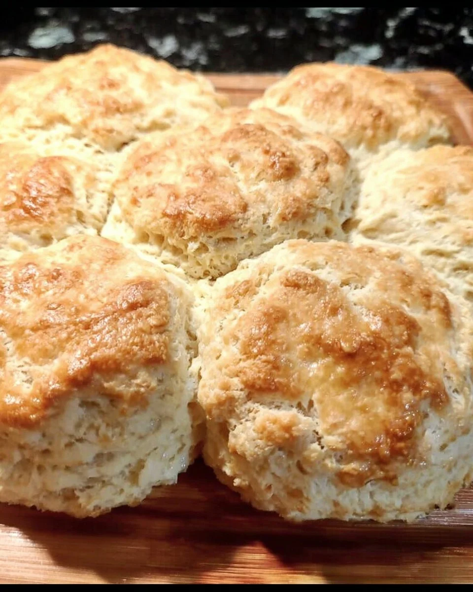 Fluffy easy drop biscuits fresh out of the oven, perfect for any meal.