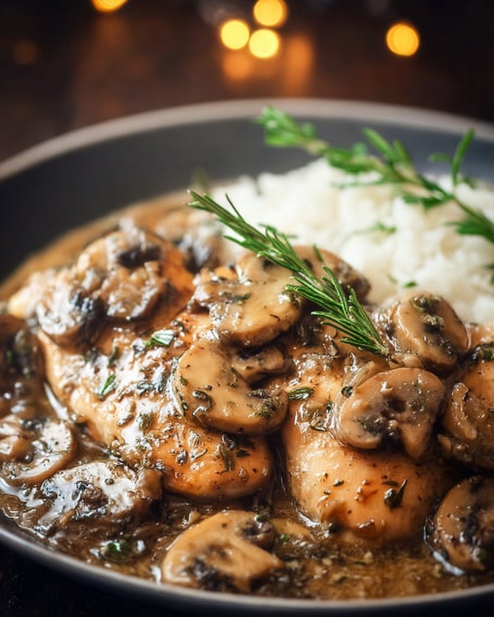 Healthy Crockpot Chicken Marsala
