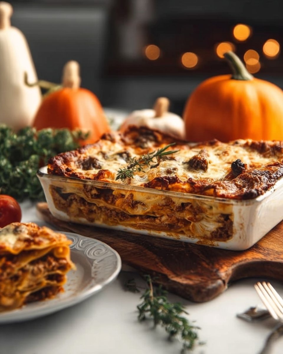 Pumpkin Homemade Lasagna