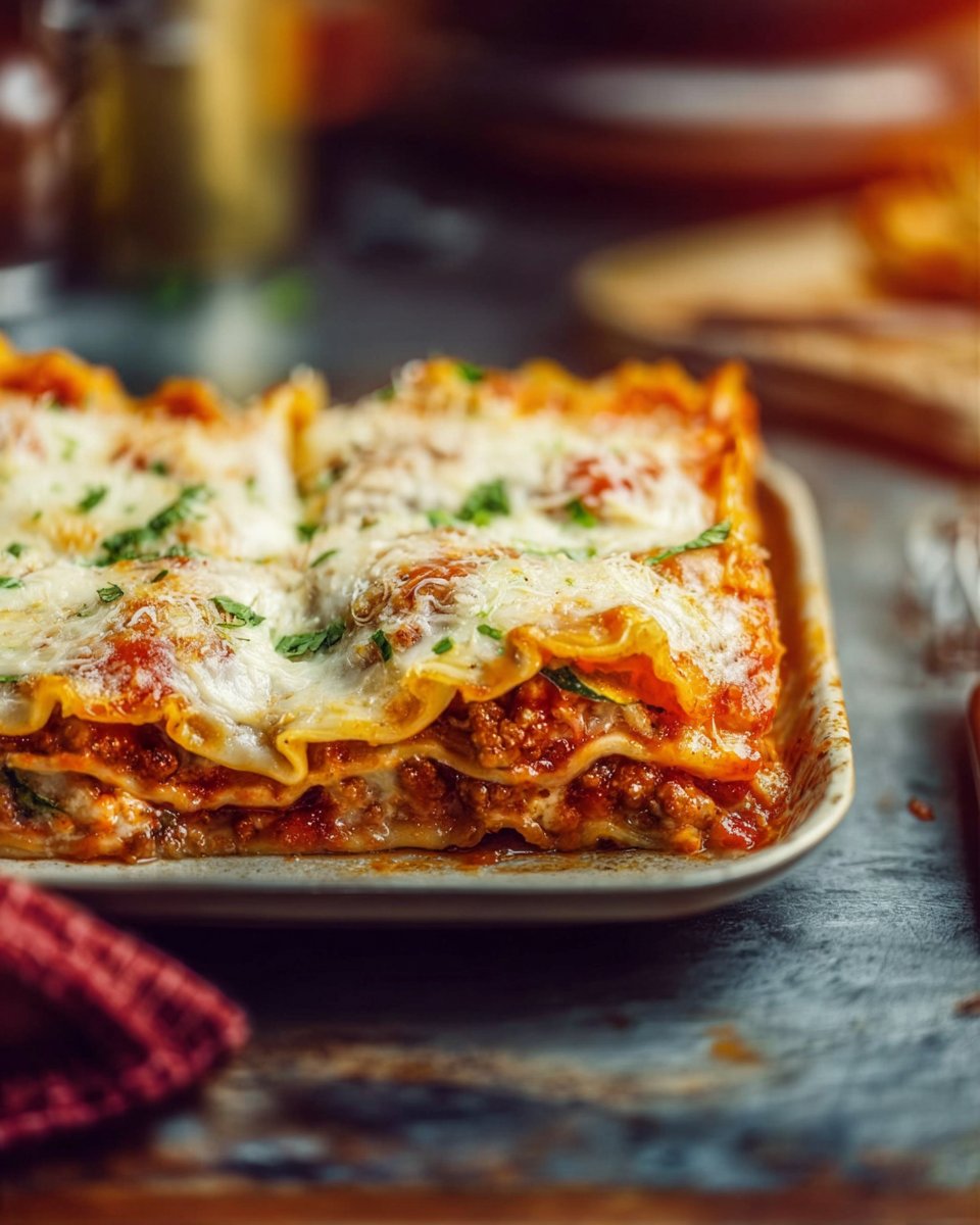 Beef & Veggie Lasagna (with cottage cheese)