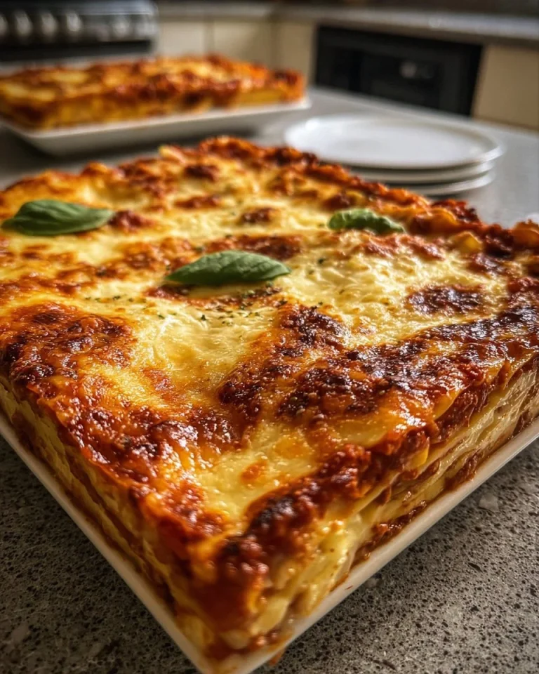 Gordon Ramsay's delicious Classic Lasagna with layers of cheese and rich meat sauce