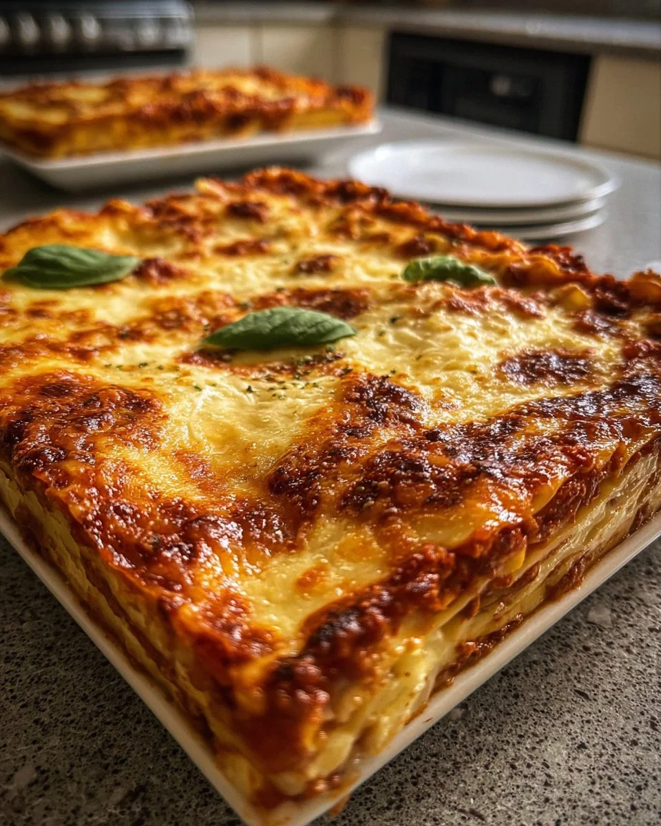 Gordon Ramsay's delicious Classic Lasagna with layers of cheese and rich meat sauce