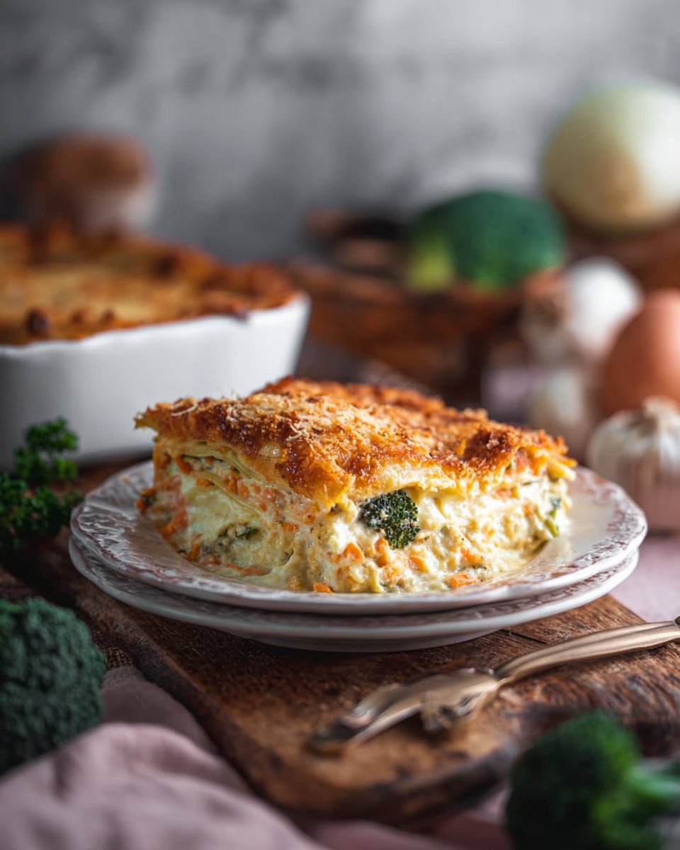 Vegetable Lasagna With White Sauce