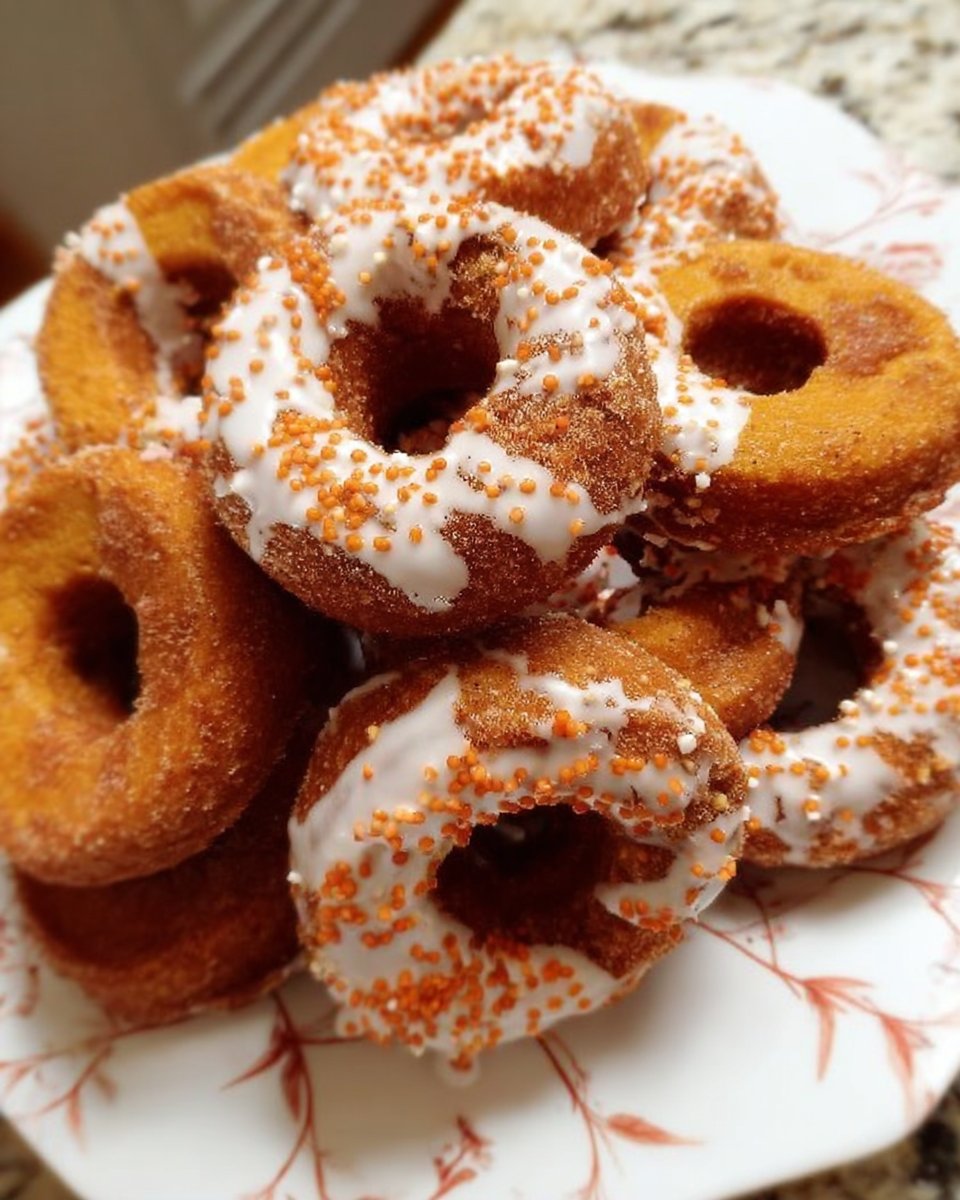 Pumpkin Spice Donuts (3 Ingredient Cake Mix Recipe)