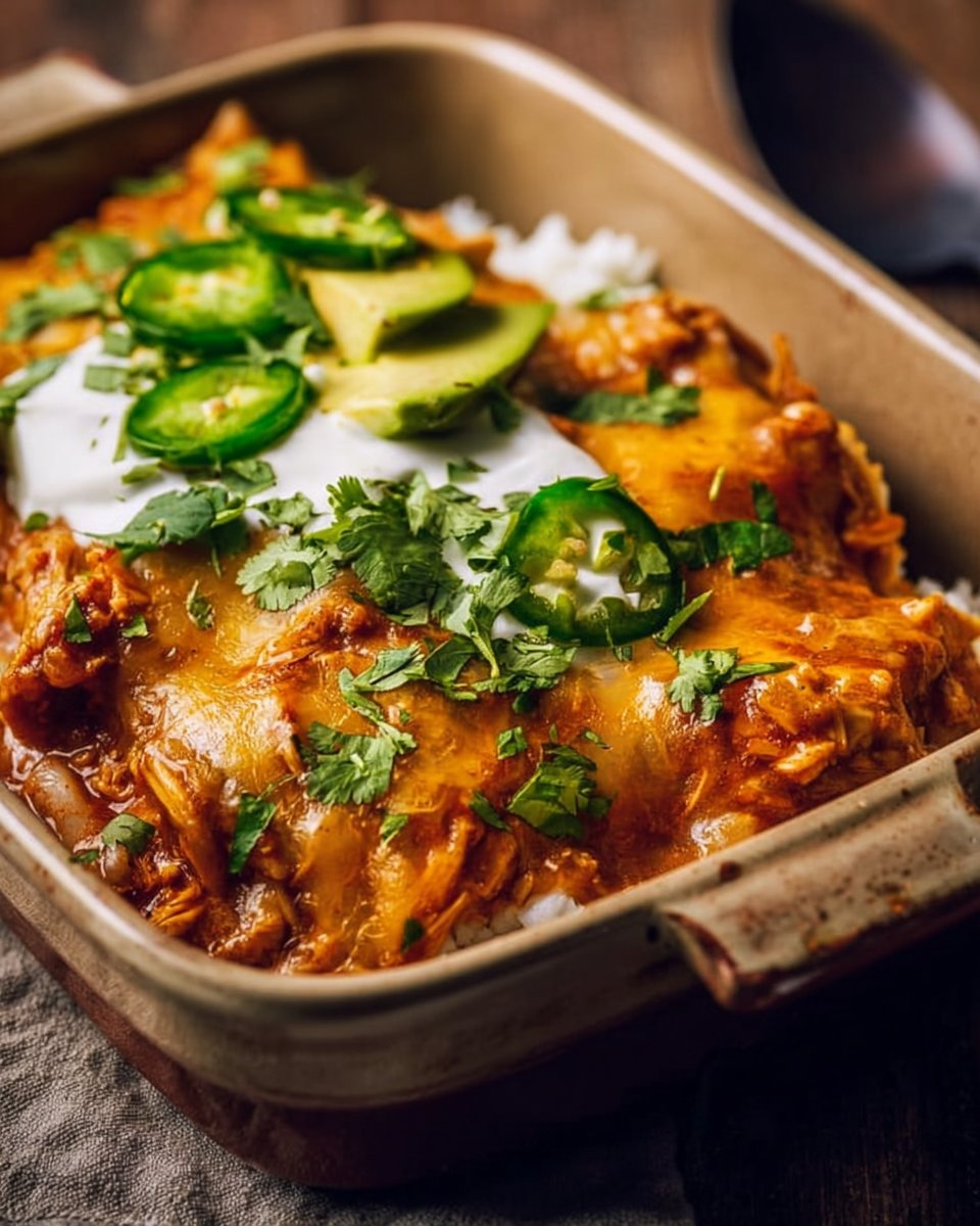 Slow Cooker Chicken Enchiladas