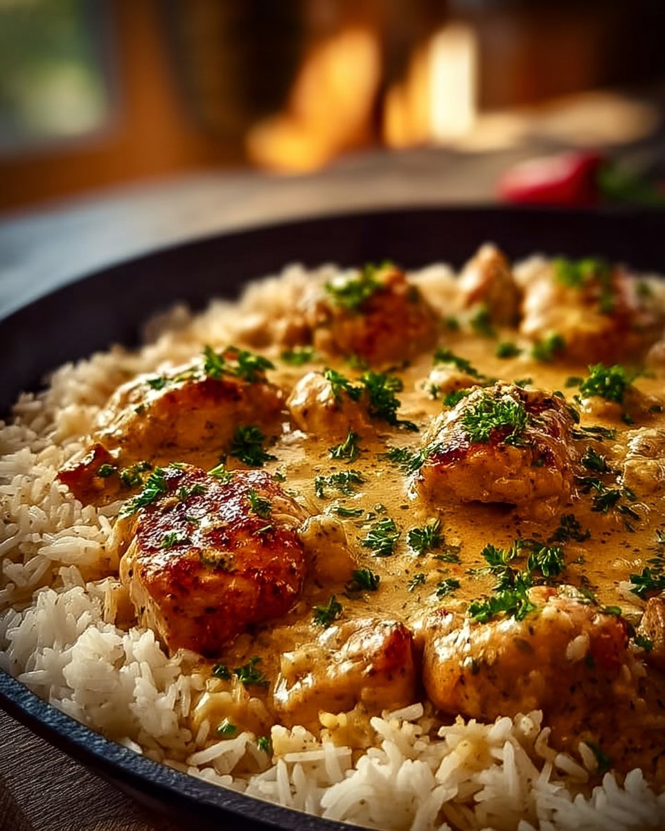 Smothered Chicken and Rice