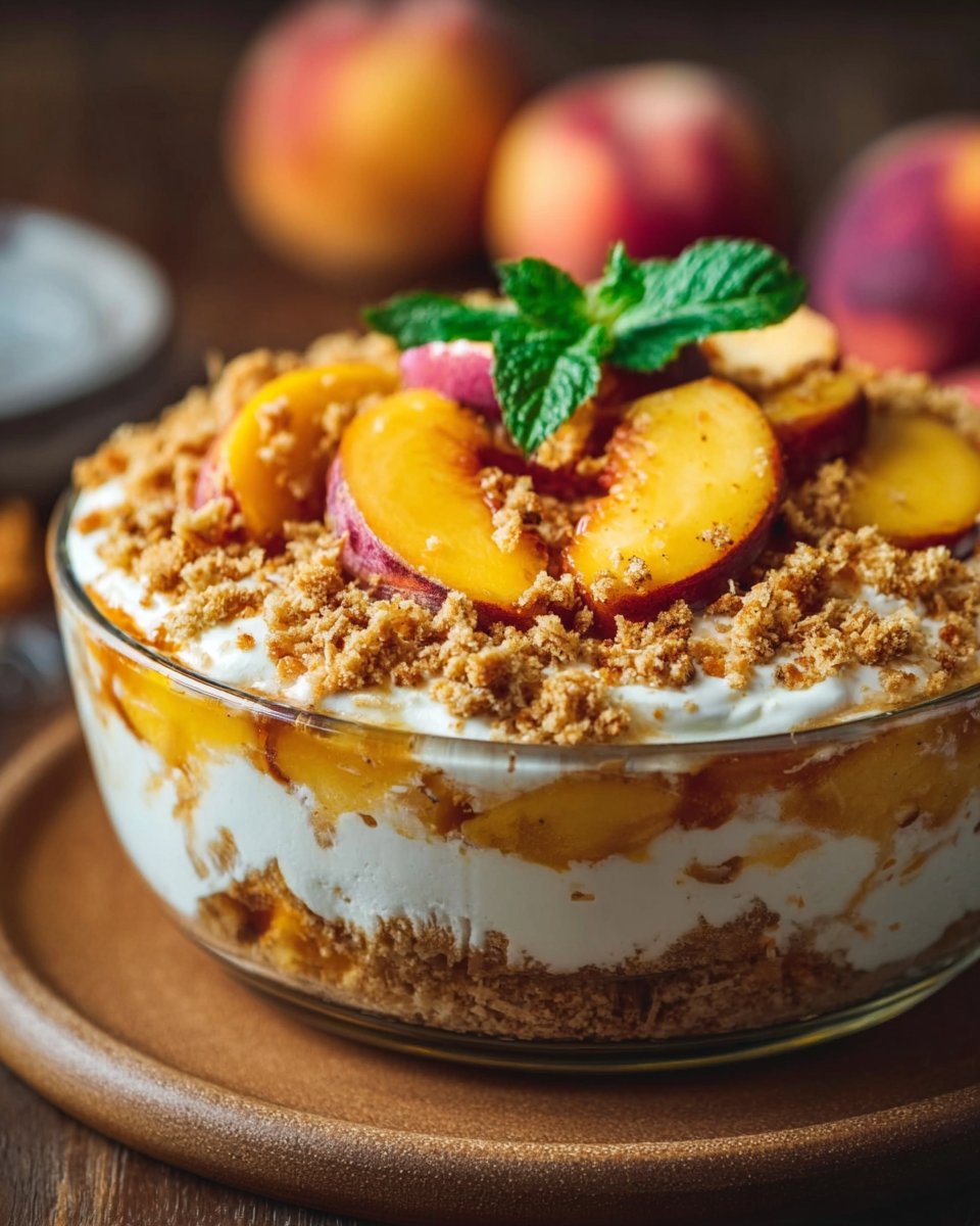 Peach Cobbler Cheesecake Salad