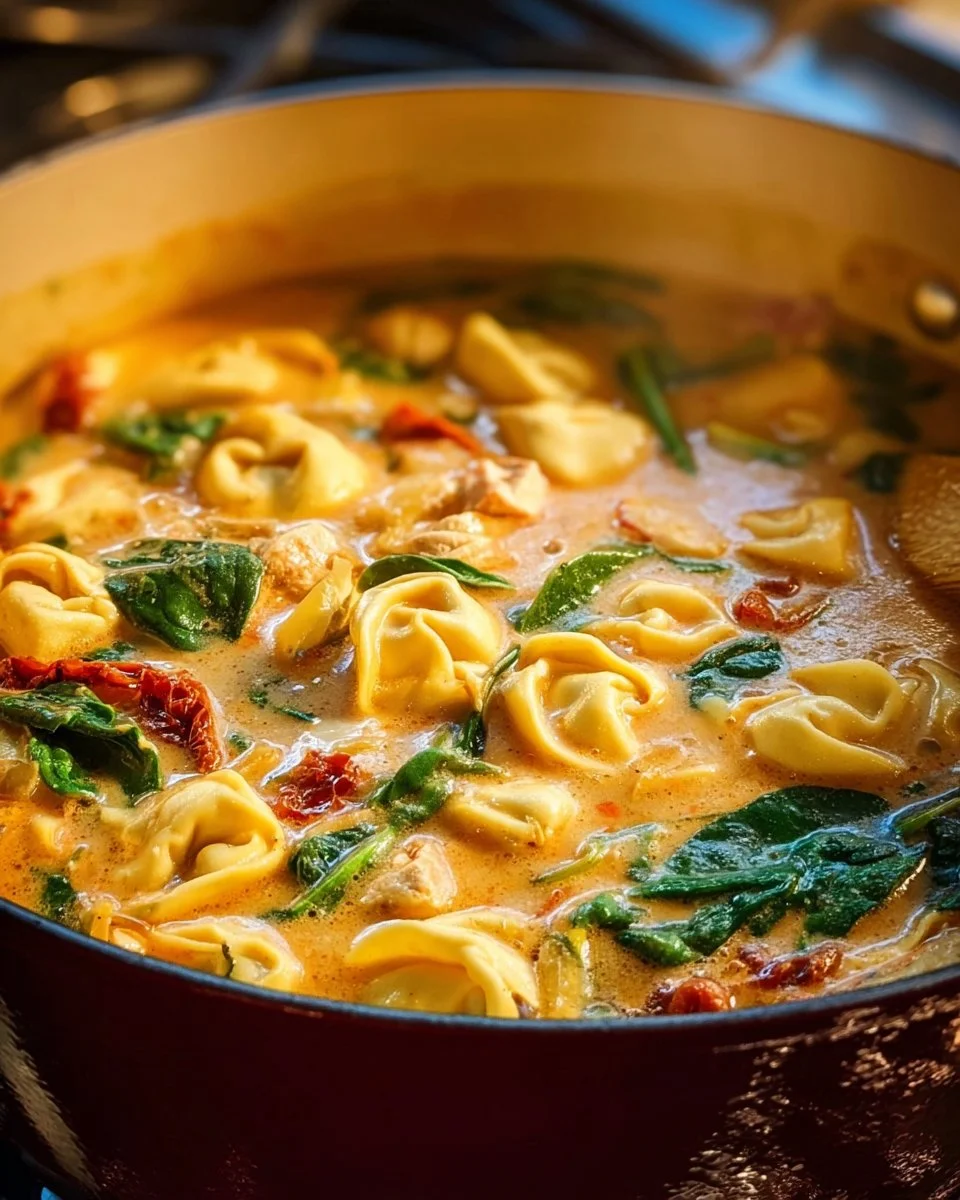 Bowl of creamy Marry Me Chicken Soup garnished with herbs