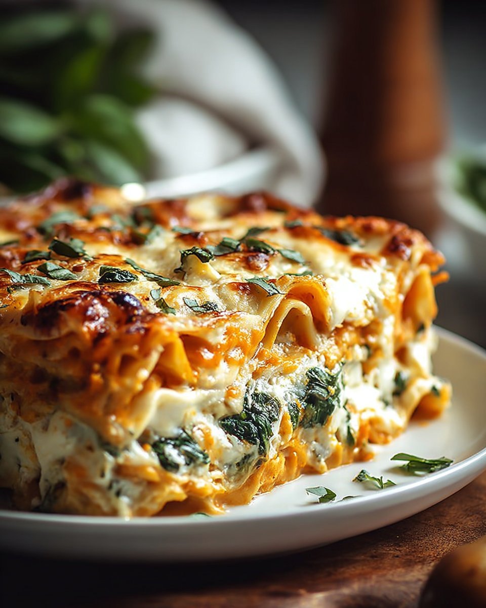 Butternut Squash and Spinach Lasagna