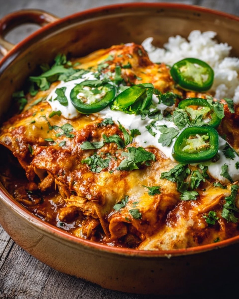 Slow Cooker Chicken Enchiladas