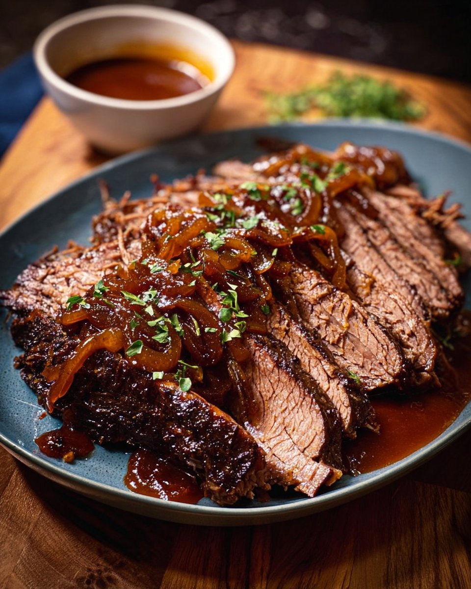 Sweet & Savory Caramelized Pulled Beef Brisket