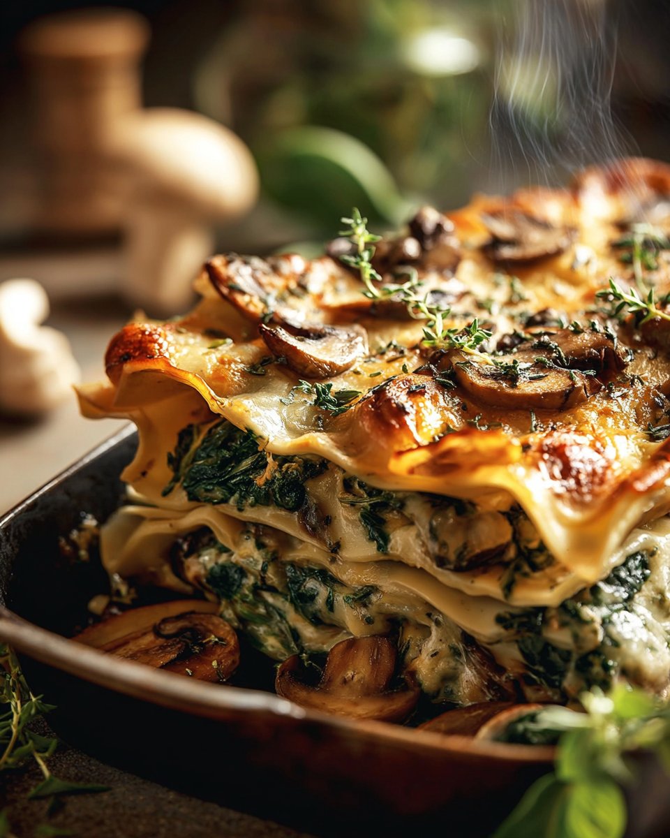 Mushroom and Spinach Lasagna
