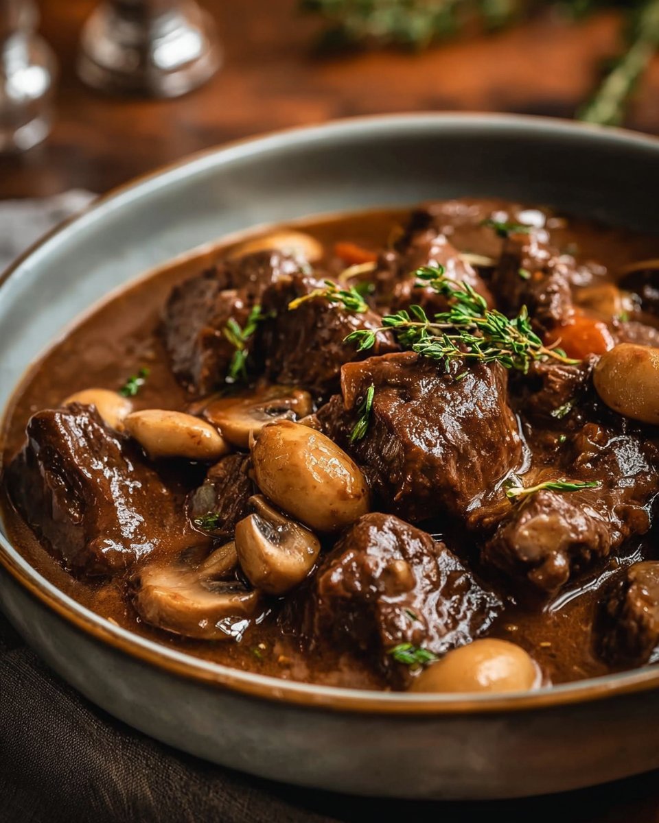 Slow Cooker Beef and Mushroom Stew Recipe