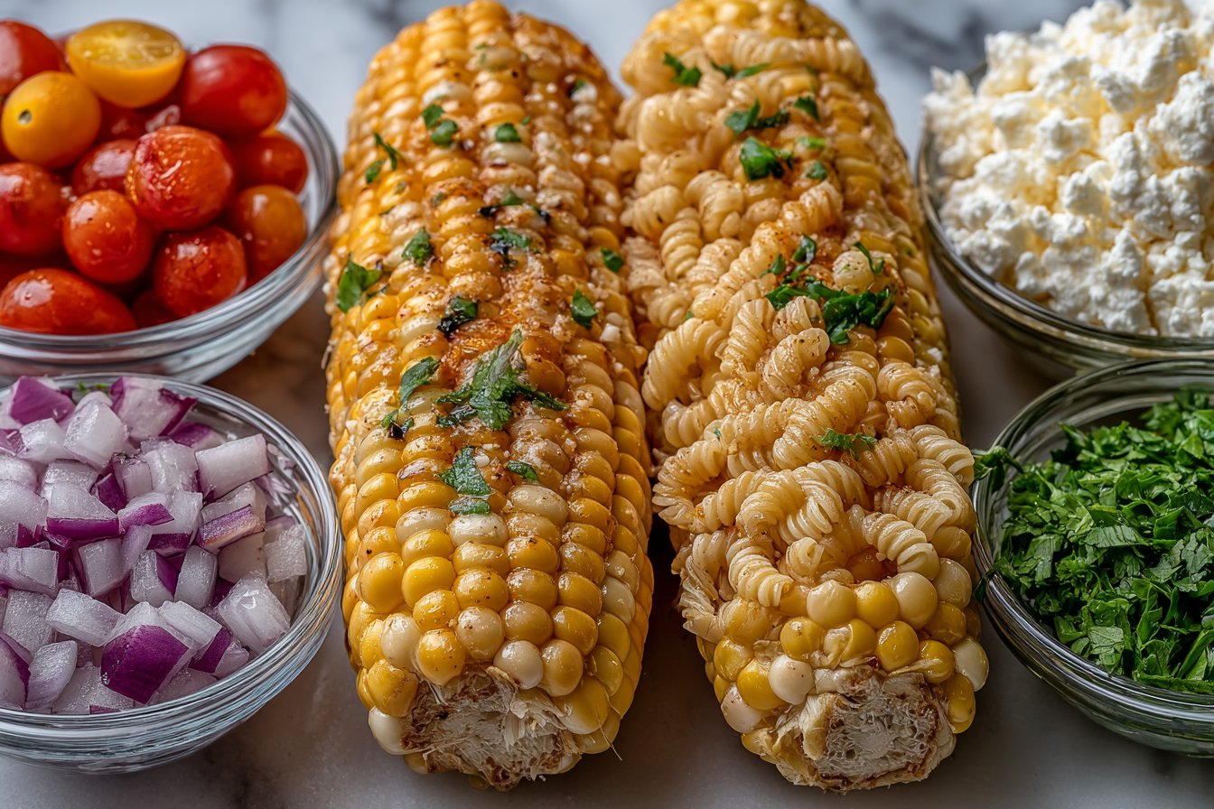 Healthy Street Corn Pasta Salad