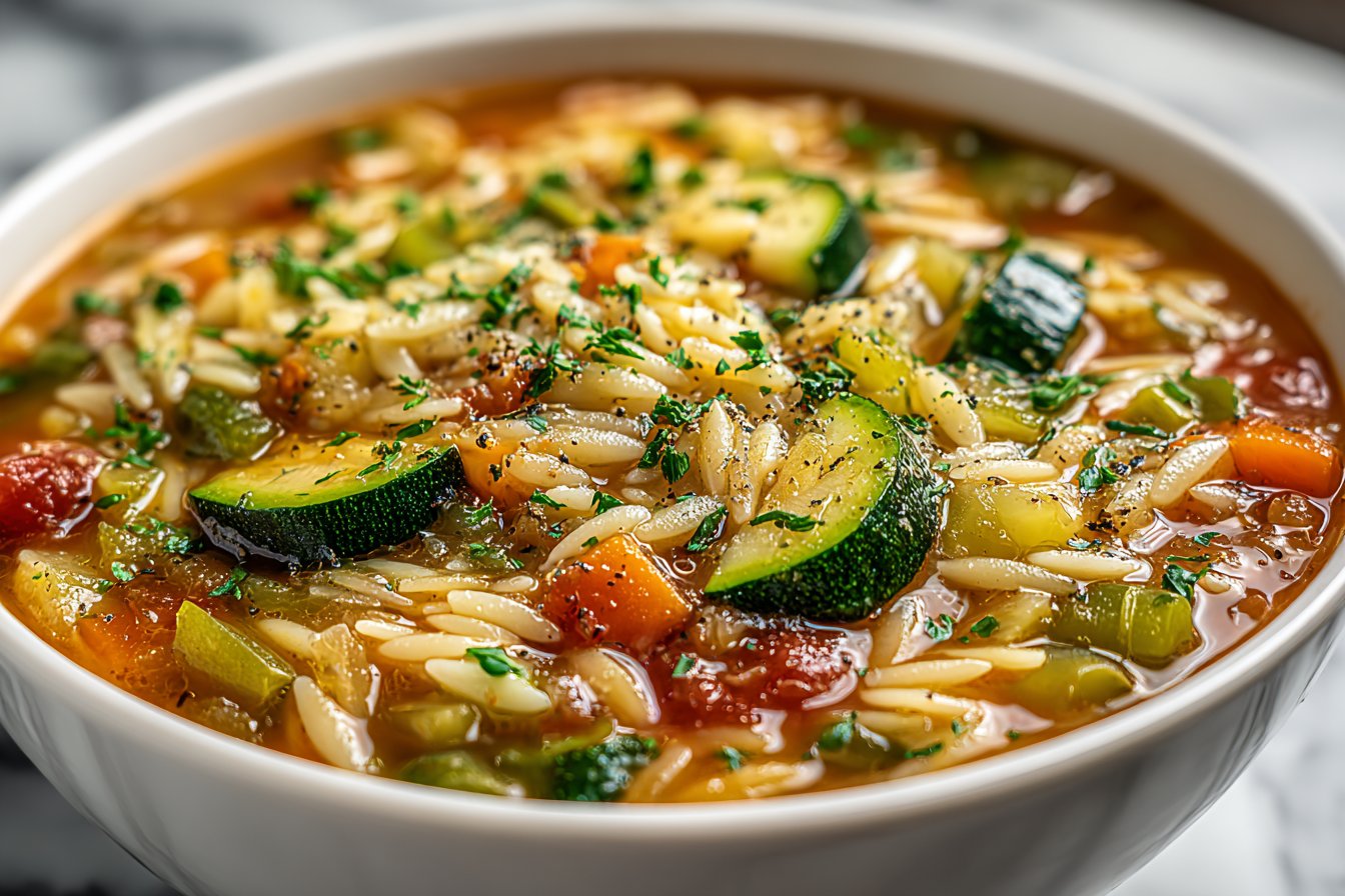 Healthy Vegetable Orzo Soup