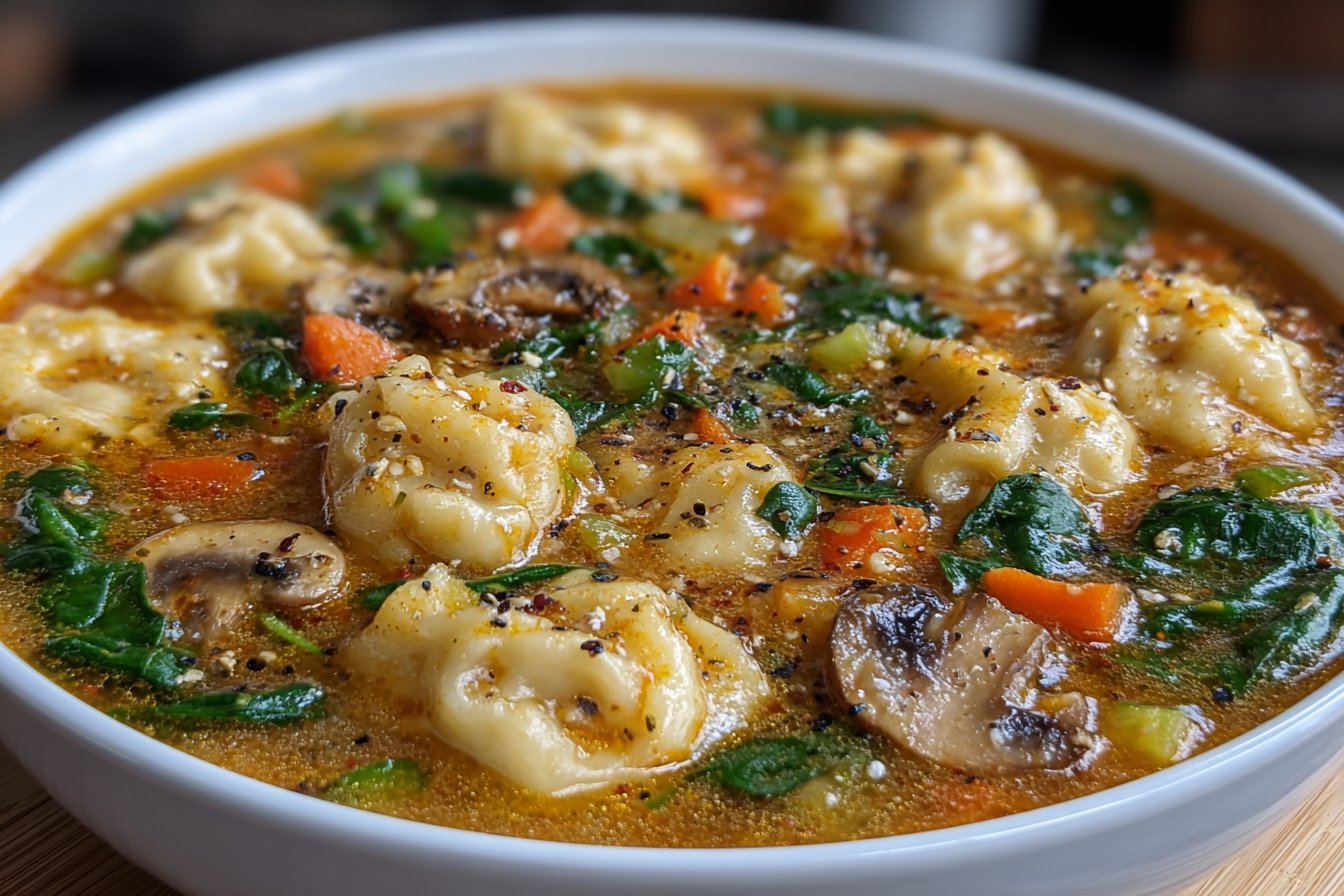 Thai Coconut Curry Dumpling Soup