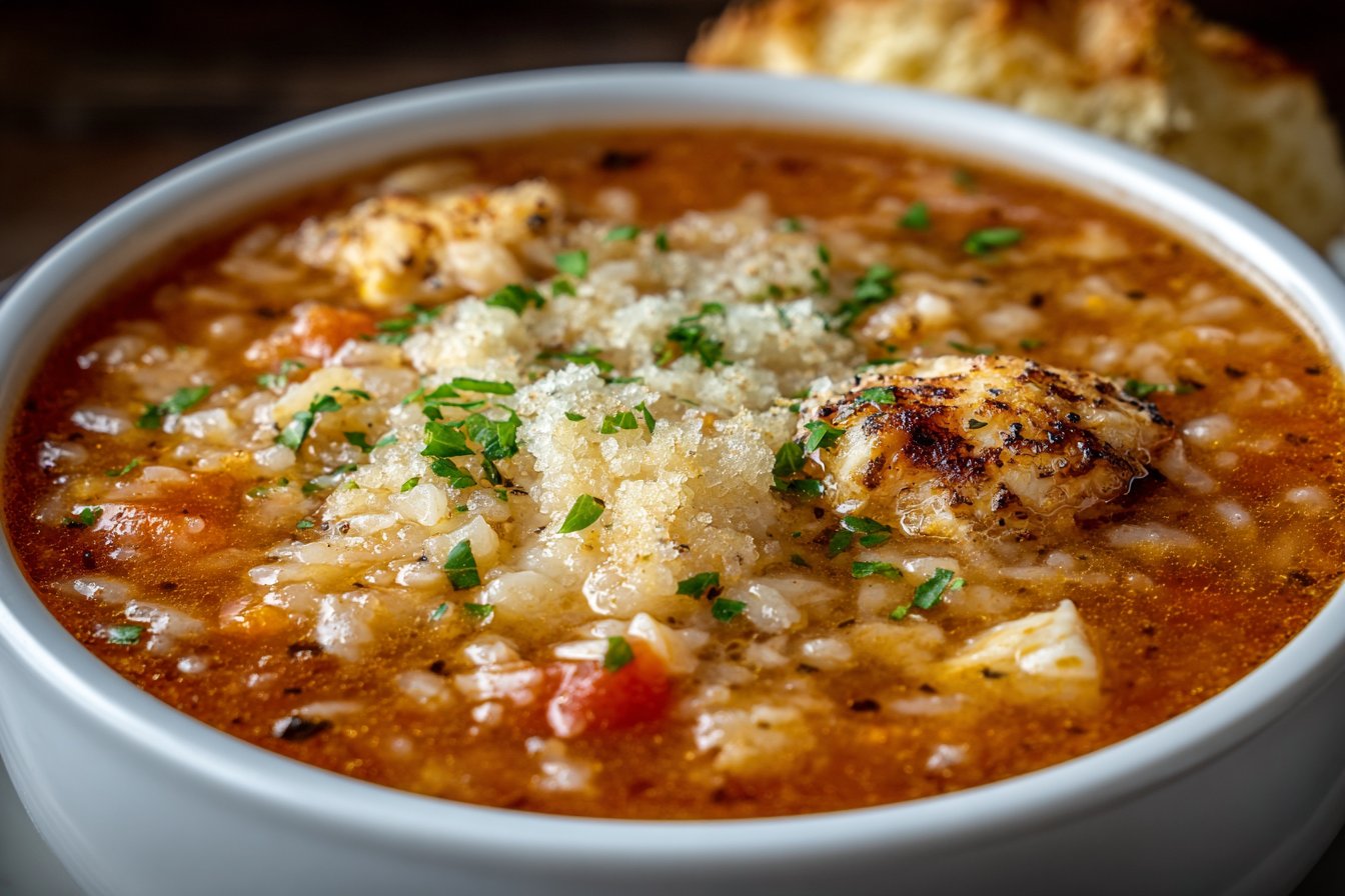 Crockpot Chicken Parmesan Soup