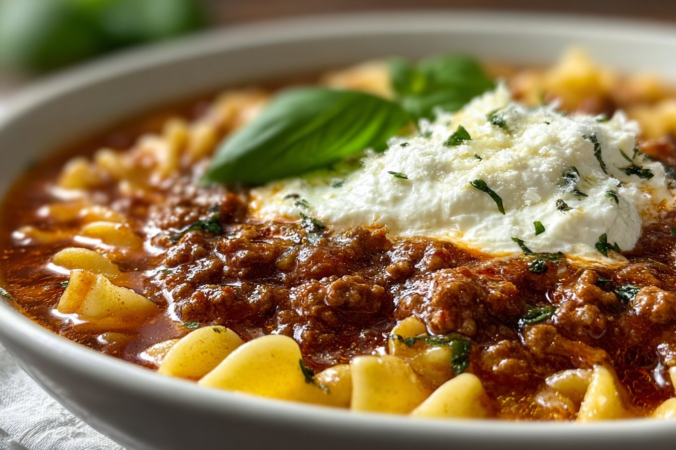 Crockpot Lasagna Soup