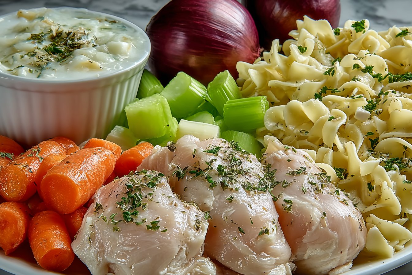 Crockpot Creamy Chicken Noodle Soup