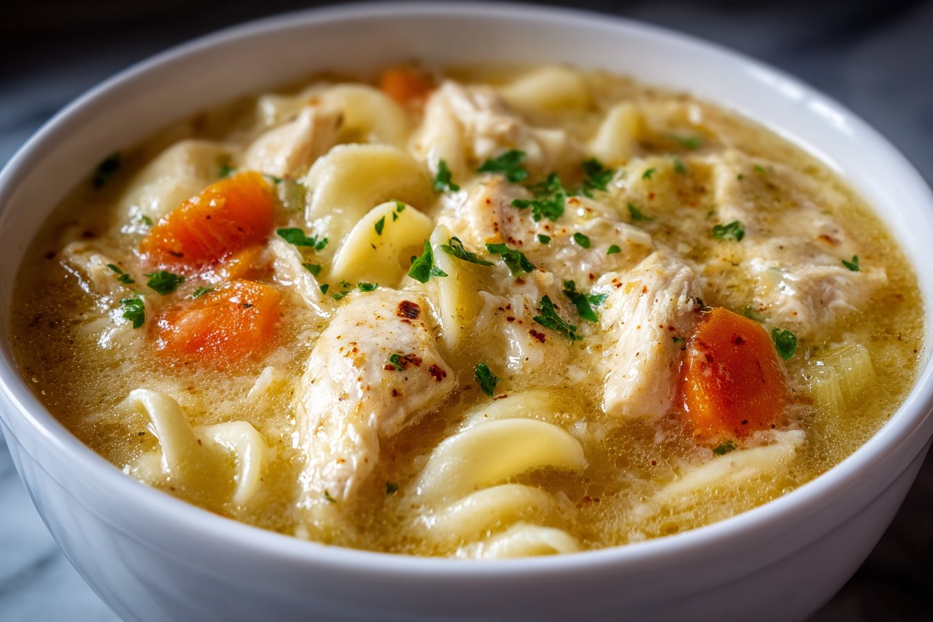 Crockpot Creamy Chicken Noodle Soup